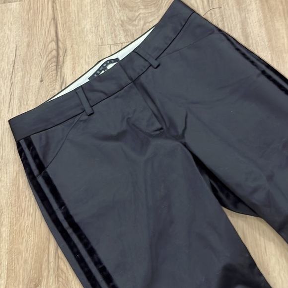 Vtg THEORY Blk Tuxedo Pants Slacks Sz 6 EUC - Picture 3 of 12